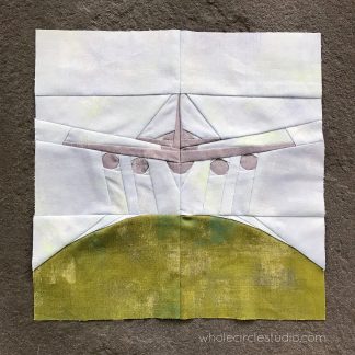 Airplane Quilt Block Foundation paper piecing (FPP) quilt. Available at wholecirclestudio.com