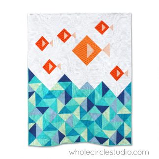 Little Fishies quilt pattern by Sheri Cifaldi-Morrill | whole circle studio. Great gift for a baby or child. Quilt pattern available at shop.wholecirclestudio.com