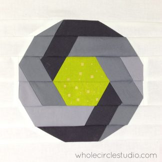 Shutter Snap quilt block by Sheri Cifaldi-Morrill | whole circle studio. Foundation paper piecing pattern. Great gift for photography enthusiast. Quilt pattern available at shop.wholecirclestudio.com