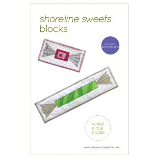 Shoreline Sweets blocks pattern by Sheri Cifaldi-Morrill | whole circle studio. Foundation paper piecing pattern. Cute candy blocks! Block pattern available at shop.wholecirclestudio.com