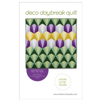 Deco Daybreak quilt pattern by Sheri Cifaldi-Morrill | whole circle studio. Foundation paper piecing pattern. Great for beginners! Quilt pattern available at shop.wholecirclestudio.com