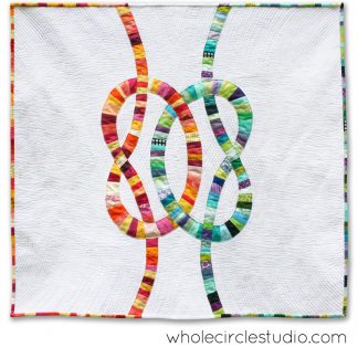 Detail of Double Wedding Knots Mini Quilt by Sheri CIfaldi-Morrill | Whole CIrcle Studio