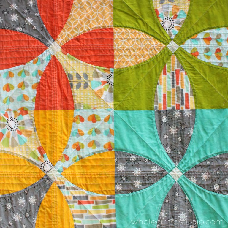 Picnic Petals quilt pattern PDF download WholeCircleStudio