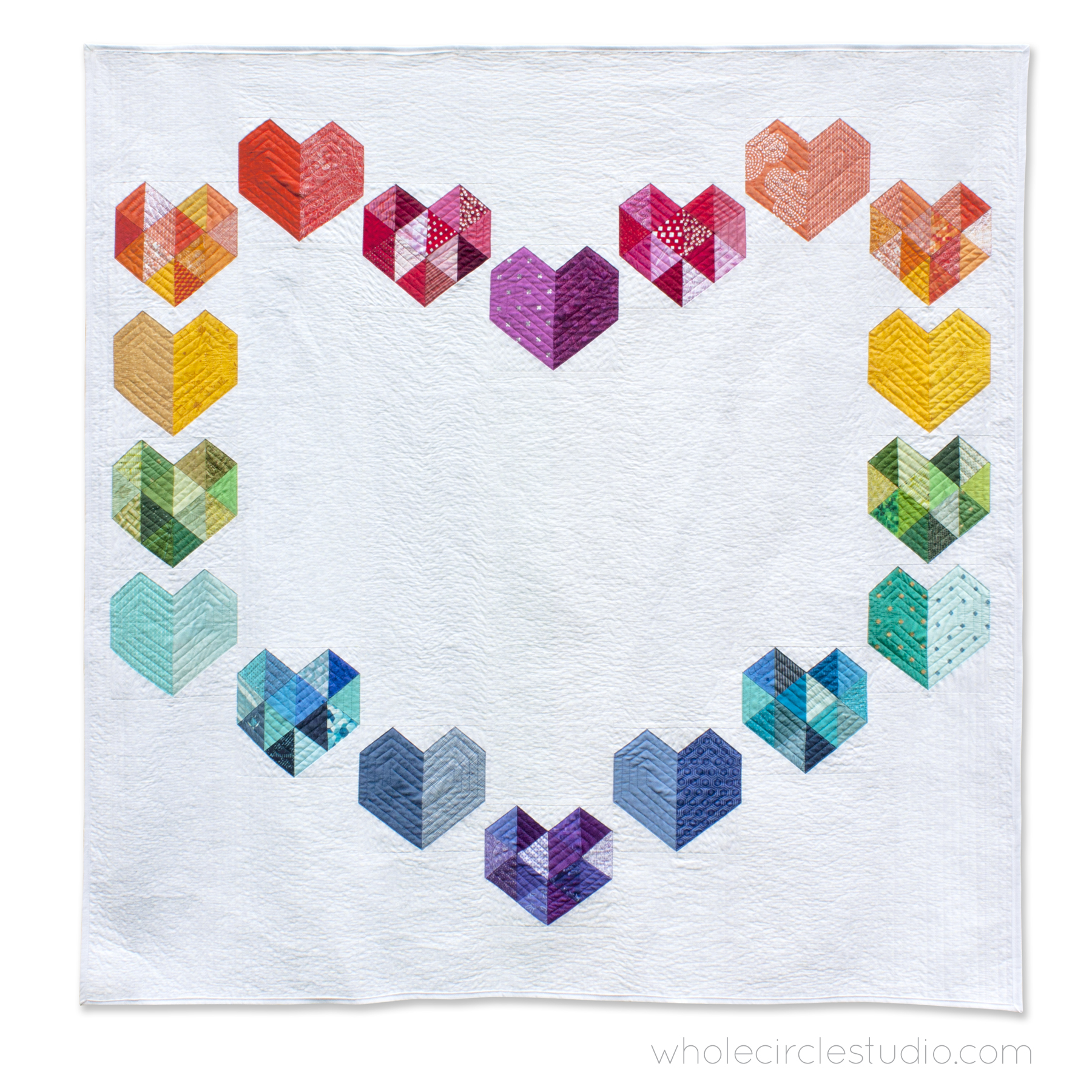 Love at First Sight quilt pattern PDF download WholeCircleStudio