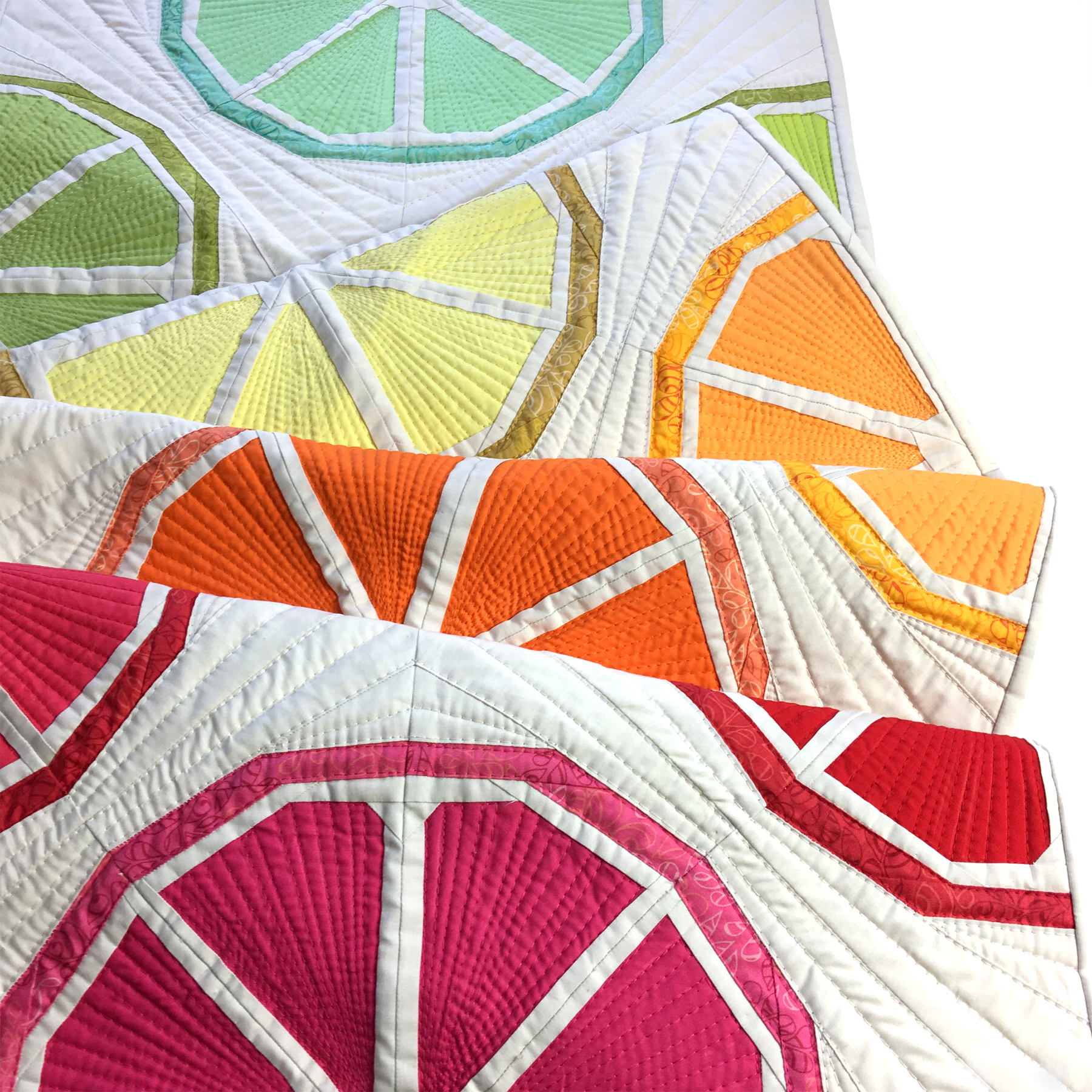 Citrus Slices quilt pattern: PDF download.