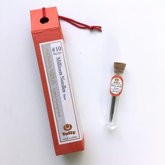 Tulip Hiroshima Milliner Needles #10 Big Eye. Made in Japan. Perfect for English Paper Piecing (EPP) quilt tops.