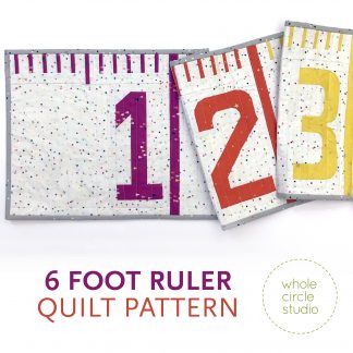 Make this easy foundation paper piecing (FPP) quilt — a tape measure quilt/runner. It also makes a fun table or bed runner. Make one as a gift a tinkerer, teacher, kid, or baby as a wall hanging or growth chart. PDF pattern