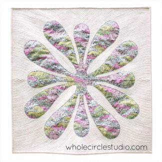Big Island Blossom, a hawaiian inspired mini quilt, by Sheri Cifaldi-Morrill of Whole Circle Studio