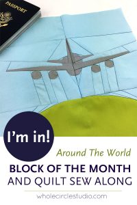 Join us for this foundation paper piecing Block of the Month (BOM) quilt project. Monthly quilt sew along with tutorials and more! This fun quilt project celebrates architecture as well as inspires us to dream about travel, exploration, and the opportunity to see new places. Register at wholecirclestudio.com 