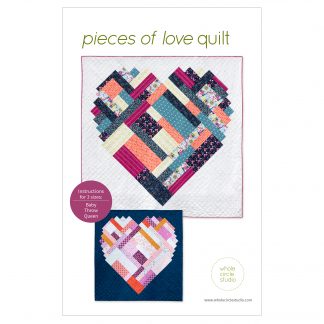 Pieces of Love — an easy heart shaped PDF quilt pattern,