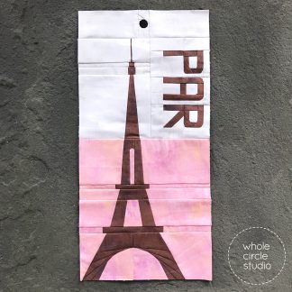 Eiffel Tower / Paris, France quilt block. Foundation paper piecing quilt. Available at wholecirclestudio.com