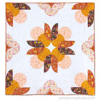 Big Island Blooms is the perfect gift to make for a baby, friend, or yourself. This quilt pattern is a bright, modern twist on the traditional Drunkard’s Path block. Big Island Sunset is a fully tested pattern that contains detailed instructions and diagrams, making it a breeze to piece. Sample shown made with Koi Pond / Ruby Star Society.