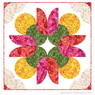 Big Island Blooms is the perfect gift to make for a baby, friend, or yourself. This quilt pattern is a bright, modern twist on the traditional Drunkard’s Path block. Big Island Sunset is a fully tested pattern that contains detailed instructions and diagrams, making it a breeze to piece.