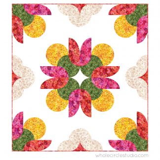 Big Island Blooms is the perfect gift to make for a baby, friend, or yourself. This quilt pattern is a bright, modern twist on the traditional Drunkard’s Path block. Big Island Sunset is a fully tested pattern that contains detailed instructions and diagrams, making it a breeze to piece.