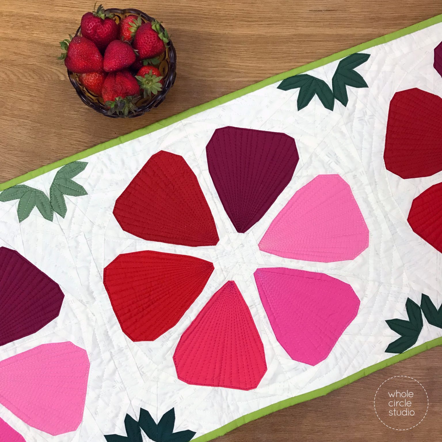 Berry Blossoms quilt pattern PDF download WholeCircleStudio