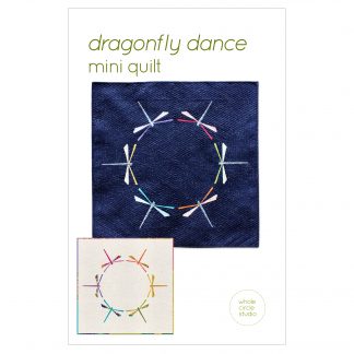 cover for dragonfly quilt pattern, 6 insects in a circle