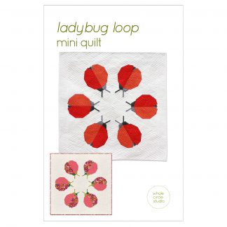cover for ladybugs quilt pattern, 6 insects in a circle