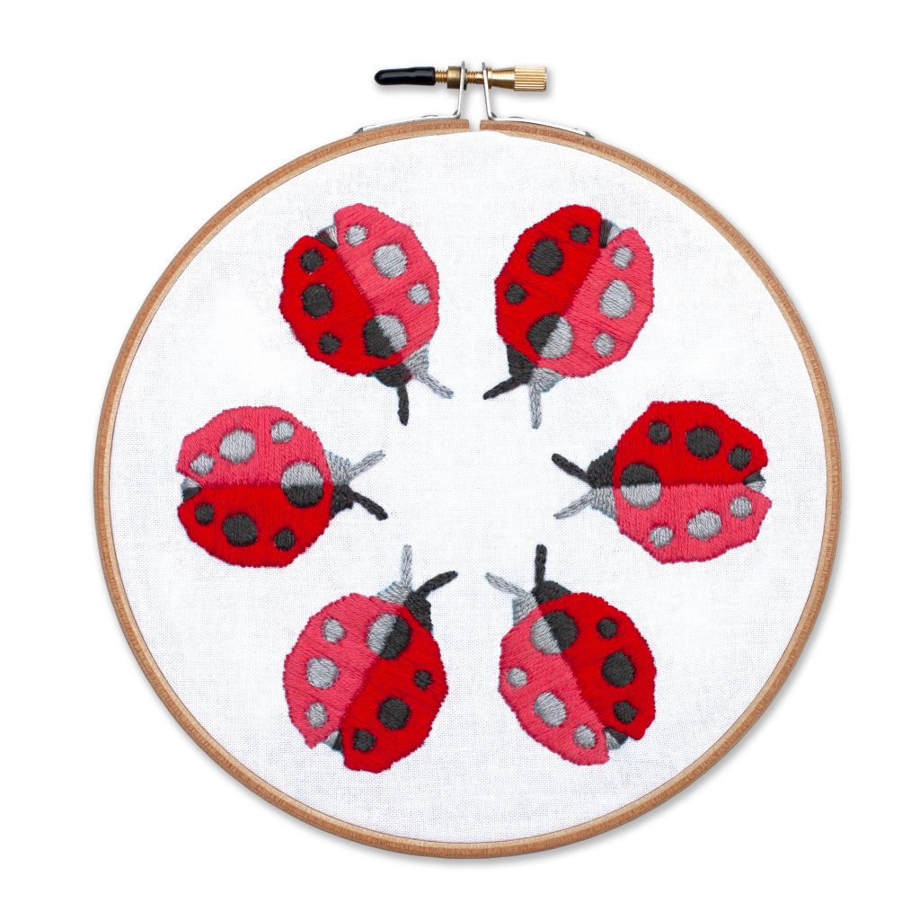 Ladybug Loop mini quilt pattern PDF download WholeCircleStudio