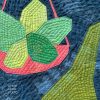 detail of quilt that looks like a plant