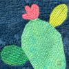 detail of quilt that looks like a cactus