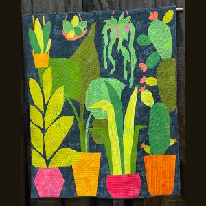 plant themed quilt