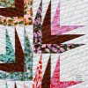 detail of floral modern quilt