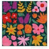 Vibrant foundation paper pieced flower quilt.