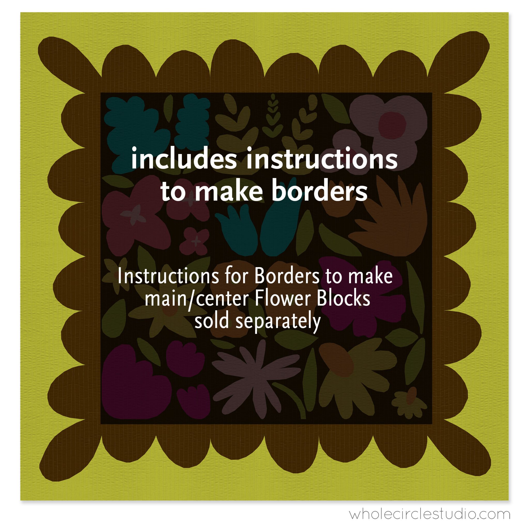 Remix Border Wildflower Remix Add-On Borders Pattern ONLY – WholeCircleStudio