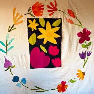multiple modern flower quilt blocks