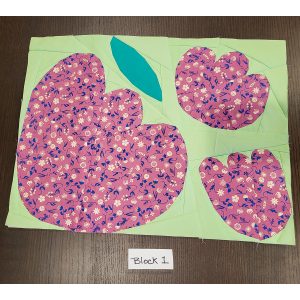 bright flower quilt block