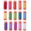 15 colorful spools of thread