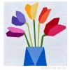Modern tulip mini quilt